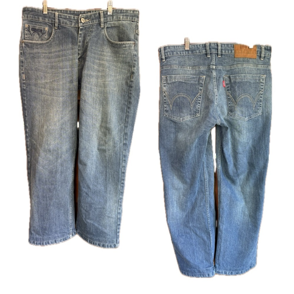Edwin Toyko Japan Straight Leg Relaxed Fit Light Blue Jeans Men's (36X26)